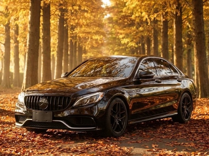 台中租車 賓士 C300 黑色 C63 Look 黑武士 - 強運租車